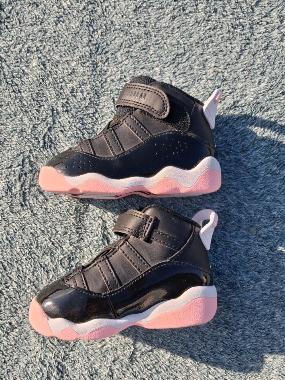 Nike Toddler Air Jordan 6 Rings Size 4c Sneakers Pink Black Mid Top 942780